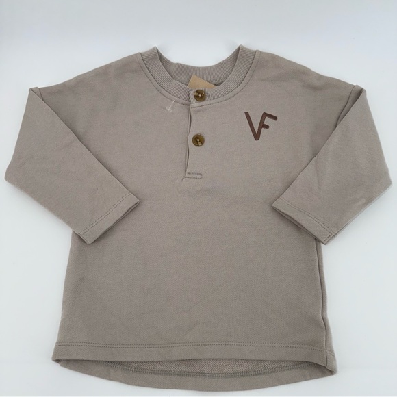Velvet Fawn Kids Taupe Sweatshirt Cowboy Embroidered New! - Picture 1 of 3